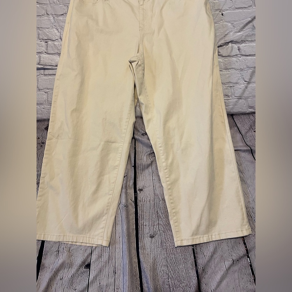 NWT Marc New York Cream/yellowish Kick Crop Jeans - Picture 3 of 8